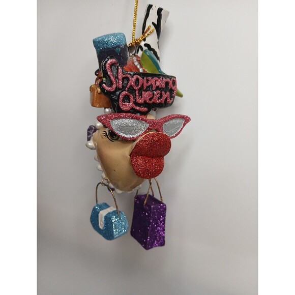 Katherine's Kissing Fish Shopping Queen Glitter Ornament Shoe Pakages Hats - Picture 1 of 7
